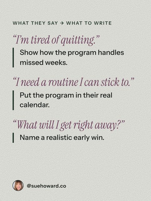 What buyers say and what to write in your copy.